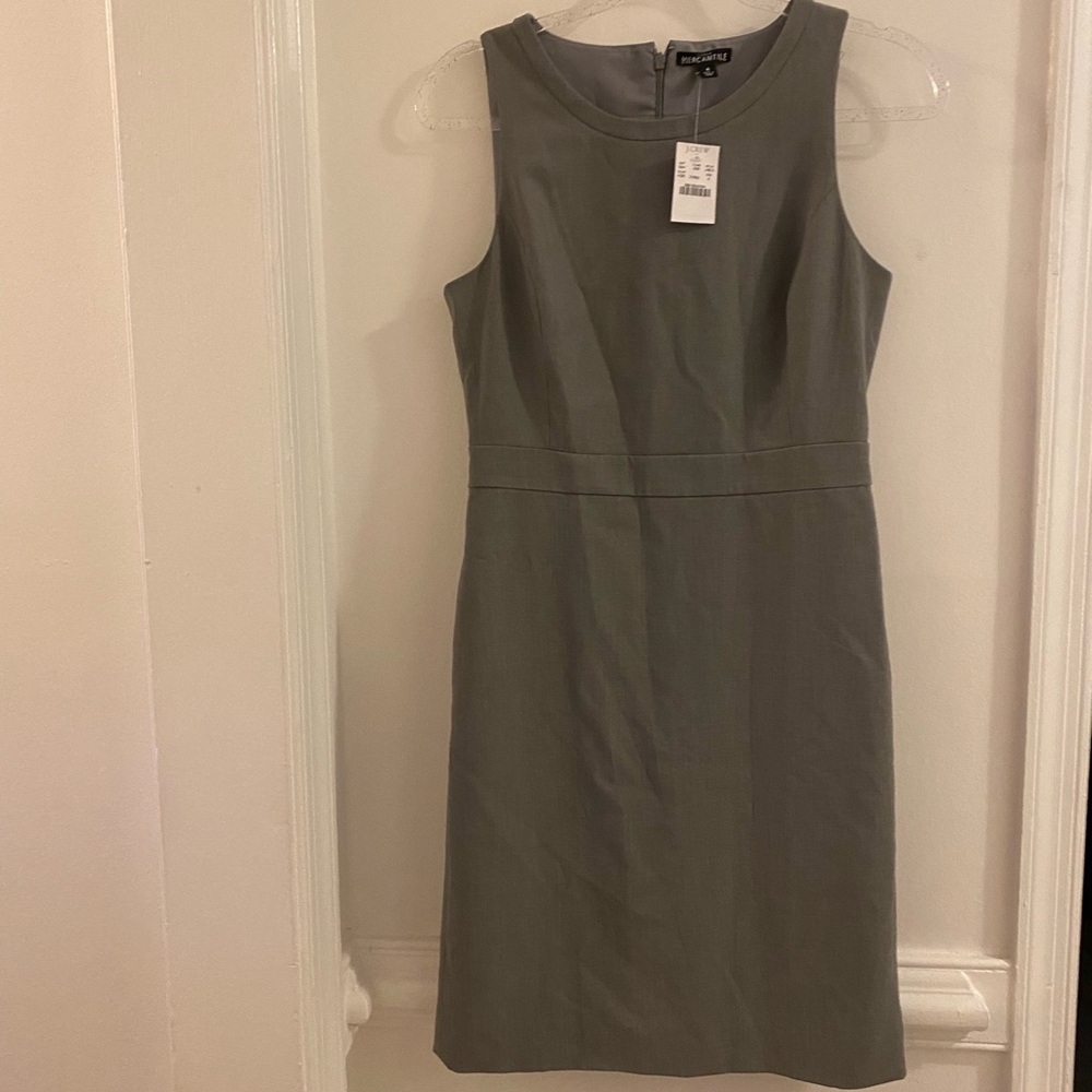 J. Crew Gray Midi Dress